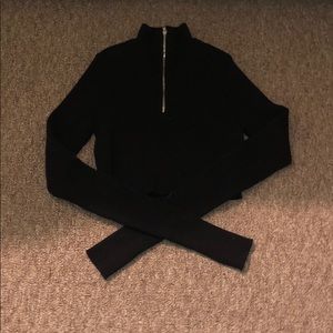 Cropped black sweater